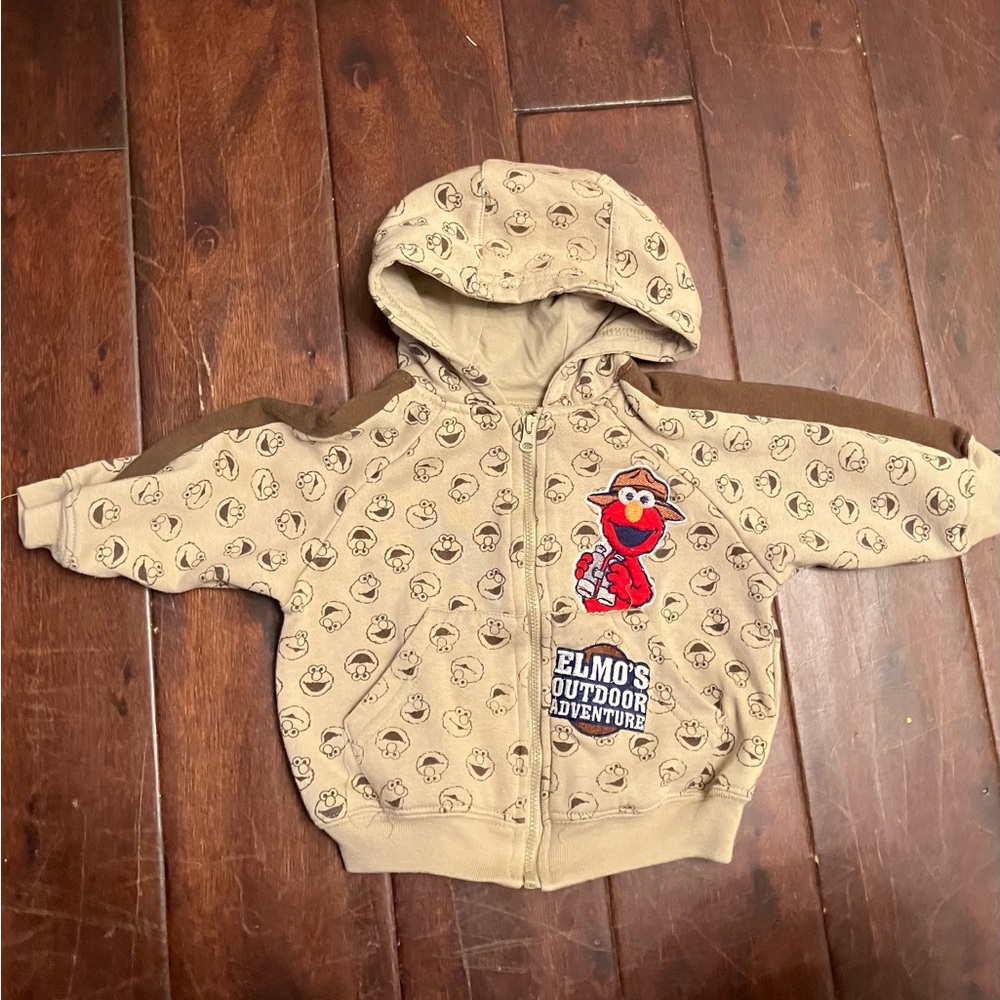 Y2K 2008 Elmo Zip up Hoodie for Baby 12 months